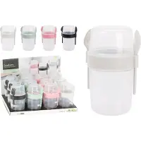 Ek Bielefeld Kinderland/Spielwaren Essensbehälter mit Besteck Lunchbox 1,1l transparent Becher