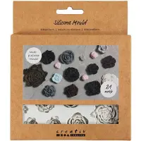 Creativ Company Silikonformen, Rosen, H: 0,5-1 cm, L: 0,8-4 cm, 1 Stück