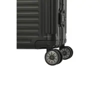 Travelite Hartschalen-Trolley "NEXT Trunk Reisekoffer Aluminium" 100 l 4 Rollen Koffer, mit extra großem Stauraum und stabilem Rahmen