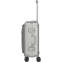 Travelite Next 2.0 Aluminium 4 Wiel Trolley S with Frontpocket silver