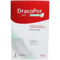 No Brand Dracopor sensitiv 8x15 cm steril m.Silikonkleber 3 St Verband