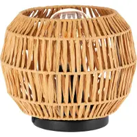 Eglo Tischleuchte aus Rattan Sheldon Ø 21cm