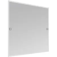 Windhager Fliegengitter Fenster BASIC 100 x 120 cm Weiß, Insektenschutzfenster individuell kürzbar, Alurahmen Klemmmontage ohne bohren, passgenau zuschneidbar für Fliegen und Mückenschutz, 04504