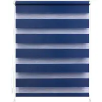 Lichtblick Doppelrollo blickdicht ohne Bohren Klemmbar, Anschraubbar Blau 80 cm x 200 cm (B x L)