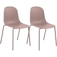 CLP 2er Set Stapelstuhl Hardin ergonomisch geformt pink