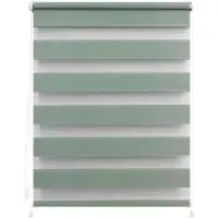Lichtblick Doppelrollo blickdicht ohne Bohren Klemmbar, Anschraubbar Salbei 90 cm x 150 cm (B x L)