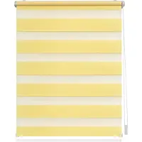 Lichtblick Doppelrollo blickdicht ohne Bohren Klemmbar, Anschraubbar Gelb 55 cm x 150 cm (B X L)