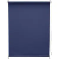Lichtblick Rollo Verdunkelung ohne Bohren Klemmbar, Anschraubbar Blau 90 cm x 150 cm (B x L)