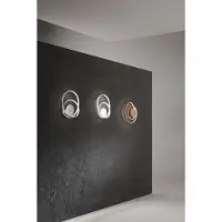 Perenz LED-Metallwandleuchte Kollektion 6619, gebürstetes Grau, 28 W, dimmbar, Farbtemperatur 3000 K, 4000 K, 6000 K, Durchmesser 30 cm -
