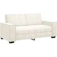 vidaXL 2-Sitzer-Sofa Creme 180x78x84 cm Samt