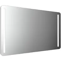 Emco MI 270 LED-Lichtspiegel mit abgerundeten Ecken und zwei Lichtstreifen links und rechts, Waschtischbeleuchtung, Heizfolie, Höhe 800mm, 449829020
