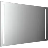 Emco MI 270 LED-Lichtspiegel mit zwei Lichtausschnitten links und rechts, Waschtischbeleuchtung, Heizfolie, Höhe 800mm, 449827016