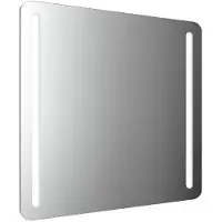 Emco MI 290 LED-Lichtspiegel mit abgerundeten Ecken und zwei Lichtstreifen links und rechts, Memory-Funktion, Höhe 800mm, 449829005
