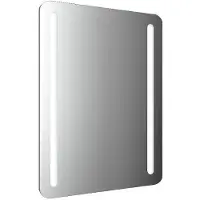 Emco MI 290 LED-Lichtspiegel mit abgerundeten Ecken und zwei Lichtstreifen links und rechts, Memory-Funktion, Waschtischbeleuchtung, Höhe 800mm, 449829003