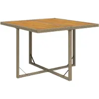 vidaXL 9-tlg. Garten-Essgruppe mit Kissen Poly Rattan Beige