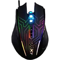 A4Tech X87, Beidhändig, Optisch, USB Typ-A, 2400 DPI, 1 ms, Schwarz