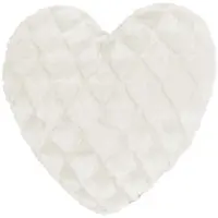 Magma Heimtex Magma-Heimtex Sofakissen Fluffy Hearts, weiß, mit Plüschbezug, 35x40 cm
