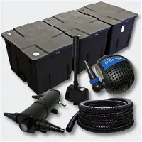 Helloshop26 Kit: Bassinfilter 90000l Sterilisator Pumpe Skimmer Fontäne 4216471