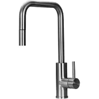 Pure.Sink Luxion Massiver Edelstahl-Küchenhahn Square mit ausziehbarem Auslauf PLXSQUA-02