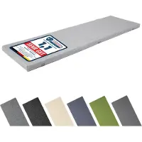 Garronda Bankauflage 120x40 cm ca. 4 cm dick Sitzkissen Outdoor für Gartenbank und Hollywoodschaukel Polster Auflage für Sitzbank wasserabweisend UV-beständig mit Bändern GD-0220 Hellgrau