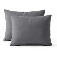 Primaviera Deluxe Lazy Kissenbezug aus Perkal, 2er-Pack, Anthrazit, 60 x 70 cm