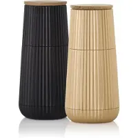 AdHoc Set Pfeffer- und Salzmühle Scape, black&gold, CeraCut Ceramic Mahlwerk, Kunststoff / Eichenholz