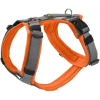 Hunter Hundegeschirr Maldon Up mit Griff L orange/grau