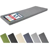 Garronda Bankauflage 100x40 cm ca. 4 cm dick Sitzkissen Outdoor für Gartenbank und Hollywoodschaukel Polster Auflage für Sitzbank wasserabweisend UV-beständig mit Bändern GD-0220 Grau
