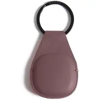 Mujjo Leather AirTag Keychain - Bronze Red