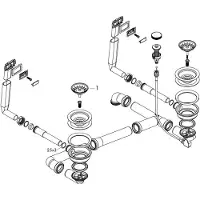 Hansgrohe 43932800 Ab- und Überlaufgarnitur BSO mit