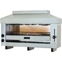 CombiSteel Profi Salamander Gas Tischgerät mit 2 Heizzonen, Grillfläche 280x350 mm