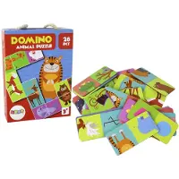 Lean Toys LeanToys Kinder Puzzle Domino Tiere Hirsch Wald Lernen Kinderpuzzle 28 Teile