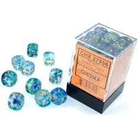 Chessex Nebula TM 12mm d6 Oceanic/gold Luminary Dice Block? (36 dice)