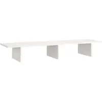 vidaXL Monitorständer Weiß 100x27x15 cm Massivholz Kiefer