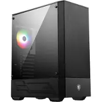 MSI MAG Forge 110R, Midi Tower, PC, Schwarz, ATX, micro ATX, Mini-ITX, Metall, Gaming