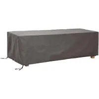 Perel Outdoor-Abdeckung für Tische bis 220 cm, grau, rechteckig, 225 cm x 105 cm x 75 cm