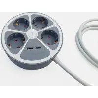 Technaxx TX-262 Steckdosenleiste 4 Schutzkontakt-Steckdosen & 2 USB-Ports 1,5 m Kabel
