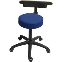 Stier Drehhocker Ø 360 mm atollblau 360° Arm-/Rückenlehne höhenverstellbar