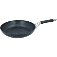 Alpina Bratpfanne 28 cm - Bratpfanne mit Antihaftbeschichtung - Bratpfanne für alle Herdarten - Auch für Induktion - PFOA-frei - Schwarz/Silber