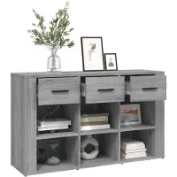 vidaXL Sideboard Grau Sonoma 100x30x59,5 cm Holzwerkstoff