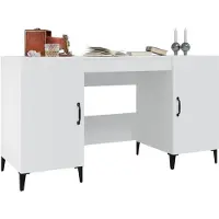 vidaXL Schreibtisch Weiß 140x50x75 cm Holzwerkstoff