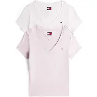 Tommy Hilfiger T-Shirt "TJW 2PACK V-NECK TEE" Packung, 2-er Pack, 2 Stk. mit Logostickerei