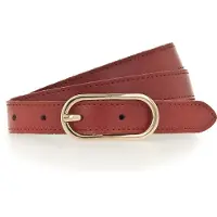 Tamaris Ledergürtel "Claudia Gold" mit schmaler Schließe, 2 cm breit, aus Rindsleder, unifarben