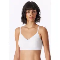 Schiesser Bustier "Invisible Soft" Mikrofaser, herausnehmbare Pads, V-Ausschnitt, Lasercut-Abschlüsse