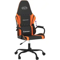 vidaXL Gaming-Stuhl Schwarz und Orange Kunstleder