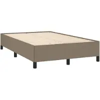 vidaXL Bettgestell ohne Matratze Taupe 120x190 cm Stoff