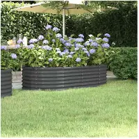 vidaXL Hochbeet Verzinkter Stahl 152x80x36 cm Anthrazit