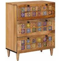 vidaXL Sideboard 60 x 33 x 75 cm Massivholz Mango Natur