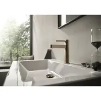 Hansgrohe Finoris Einhebel-Waschtischarmatur 110 CoolStart mit Push-Open Ablaufgarnitur, Ausladung 139mm, 76024140, Farbe: Brushed Bronze