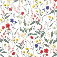 Home Fashion , Pretty Meadow, Lunch-Servietten aufgefaltetes Maß 33 cm x 33 cm, im Viertelfalz, 20 Stück pro Pack, 12 Pack pro Karton